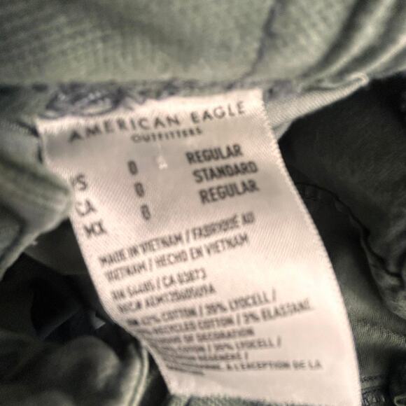 Army green american eagle cargo pants tapered leg - Picture 6 of 6